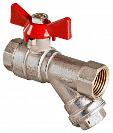 Кран шар. ValTec 1/2" с фильтром бабочка