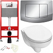Комплект для подвесного унитаза 9400405.WC1 с панелью смыва TECEambia хром глянец, унитаз TECE V04