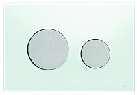 Панель смыва с двумя клавишами стеклянная TECEloop, стекло белое, клавиши хром матовый
