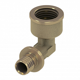 Уголок соединительный с муфтой 20 х 1/2", латунь, TECEspring AX