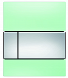 Панель смыва д/писсуара стеклянная TECEsquare Urinal, стекло зеленое, клавиша хром глянцевый