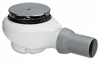 Сифон Tempoplex Plus для душ.поддона, для отвер. 90мм, 0,85 л/сек., гориз.отвод, наклад хром