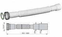 Гибкое соединение (гофра) с накидной металл. гайкой 6/4"х40/50, M1136