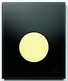 Панель смыва д/писсуара стеклянная TECEloop Urinal, стекло черное, клавиша позолоченная