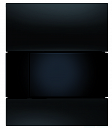 Панель смыва д/писсуара стеклянная TECEsquare Urinal, стекло черное, клавиша черная