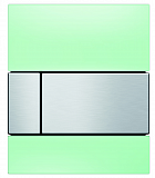 Панель смыва д/писсуара стекляннаяTECEsquareUrinal, стекл.зелен., клавиша нерж.с покрыт.против отпеч
