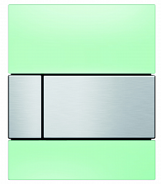 Панель смыва д/писсуара стекляннаяTECEsquareUrinal, стекл.зелен., клавиша нерж.с покрыт.против отпеч