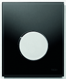 Панель смыва д/писсуара стеклянная TECEloop Urinal, стекло черное, клавиша хром глянцевый