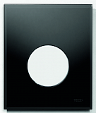 Панель смыва д/писсуара стеклянная TECEloop Urinal, стекло черное, клавиша белая