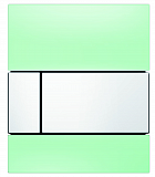 Панель смыва д/писсуара стеклянная TECEsquare Urinal, стекло зеленое, клавиша белая