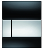 Панель смыва д/писсуара стеклянная TECEsquare Urinal, стекло черное, клавиша хром глянцевый