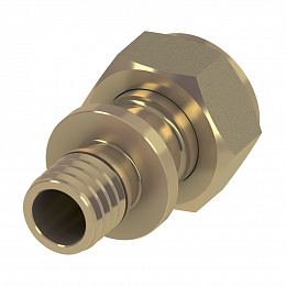 Соединение прямое с накидной гайкой 20 х 1/2", латунь, TECEspring AX