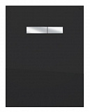 Верхняя панель TECElux с механическим блоком управления, стекло черное, клавиши хром глянцевый