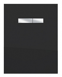 Верхняя панель TECElux с механическим блоком управления, стекло черное, клавиши хром глянцевый