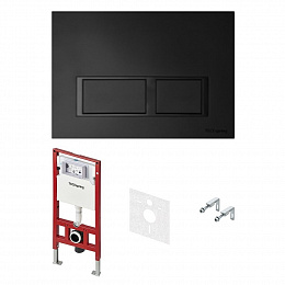 Комплект для установки подвесного унитаза TECEspring  S401204, панель TECEspring V, черная матовая