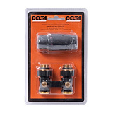 Комплект для нижнего подключения Delta проходной 3/4 x 1/2 с термоголовкой (RAL9005 черный)
