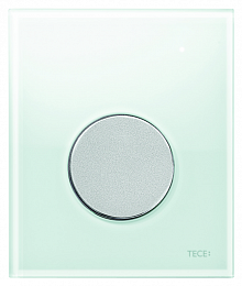 Панель смыва д/писсуара стеклянная TECEloop Urinal, стекло белое, клавиша хром матовый