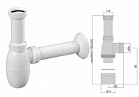 Сифон для умывальника с накидной гайкой 5/4", M0431