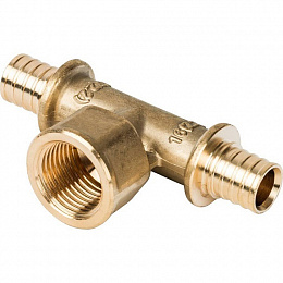 Тройник STOUT ВР 16xR 1/2" для труб из сшитого полиэтилена аксиальный