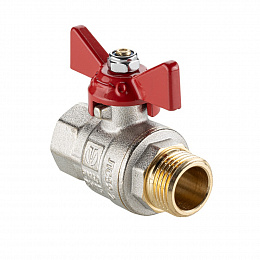 Кран шар. ValTec BASE-ГОСТ ВР-НР 1" бабочка  DN25 PN40