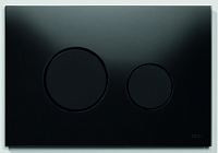 Панель смыва с двумя клавишами стеклянная TECEloop, стекло черное, клавиши черные