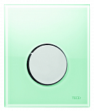 Панель смыва д/писсуара стеклянная TECEloop Urinal, стекло зеленое, клавиша хром глянцевый