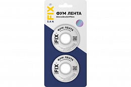ФУМ-лента 12х0,075х12 м плотность 0,3 (блистер по 2 шт.) SANFIX